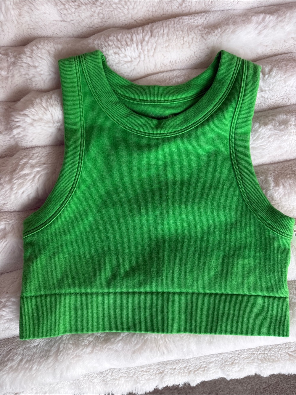 aerie Bright Green Cropped Tank Top/bra